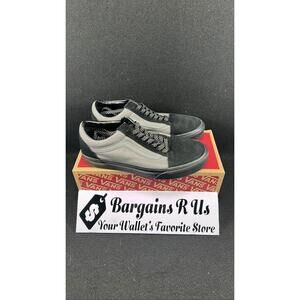 Vans Old Skool Black Gray Canvas Suede Low Top Kids US 6.5